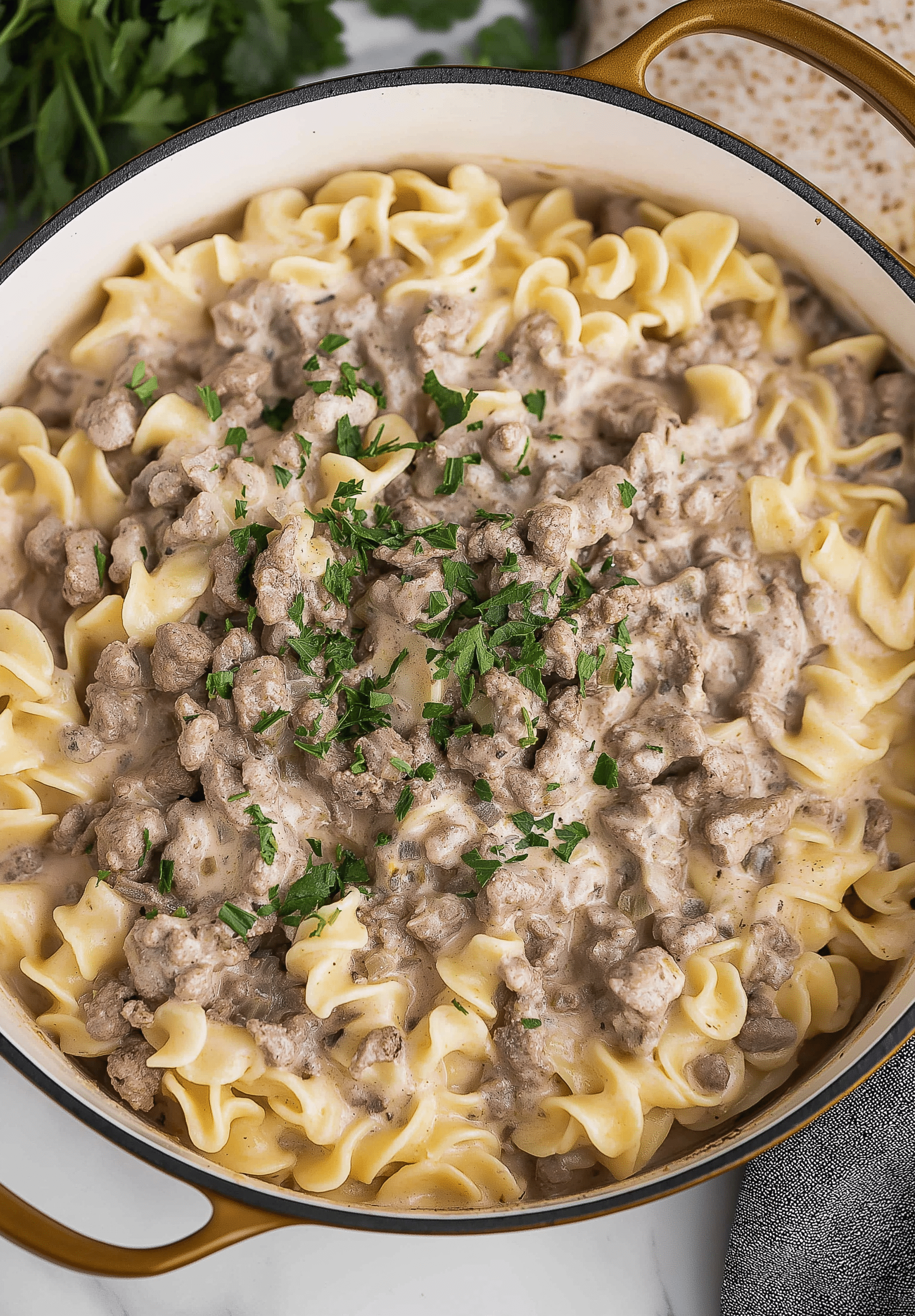 Ground Beef Stroganoff - Cooking Up Memories