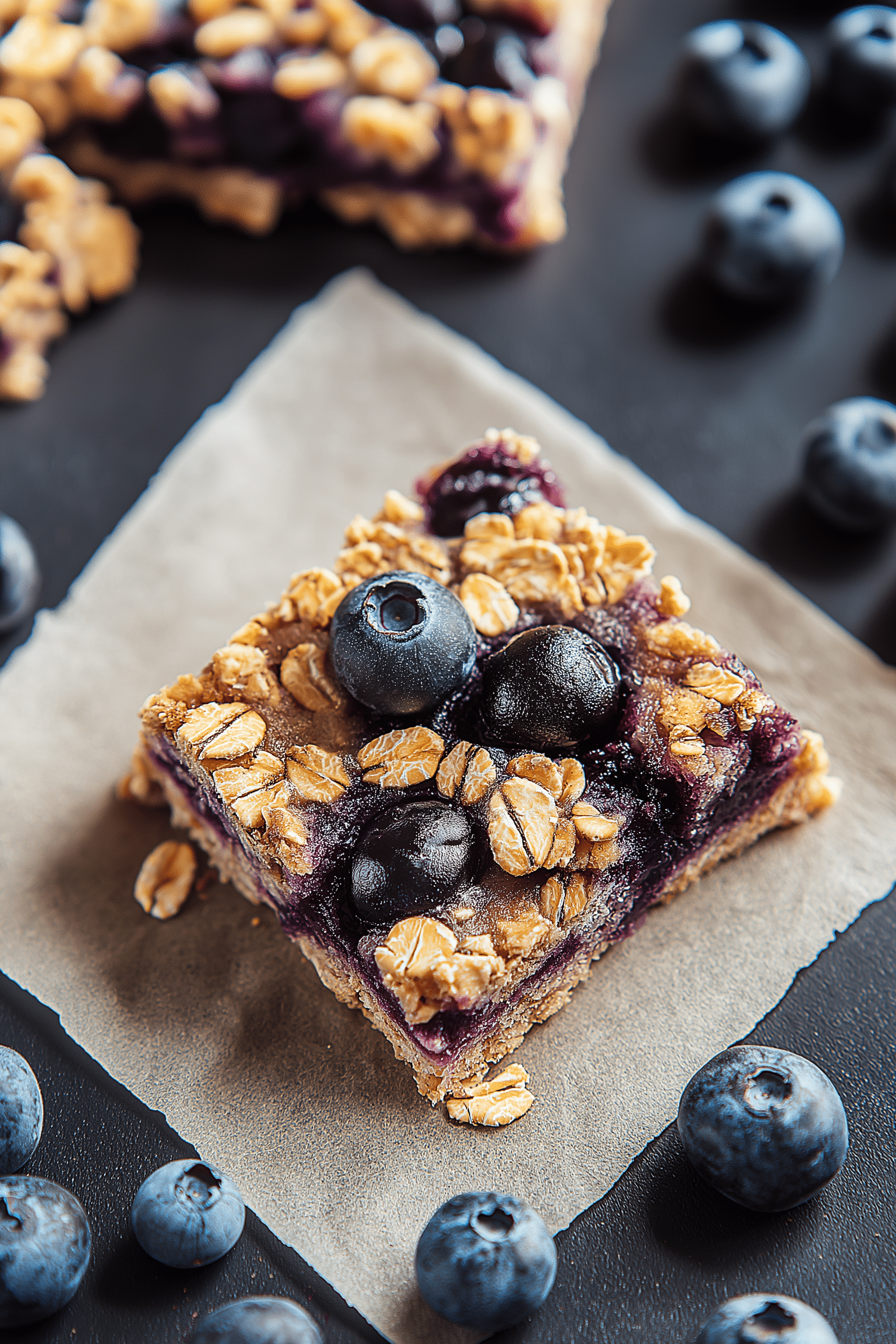 Blueberry Oatmeal Breakfast Bars [50 Minutes]