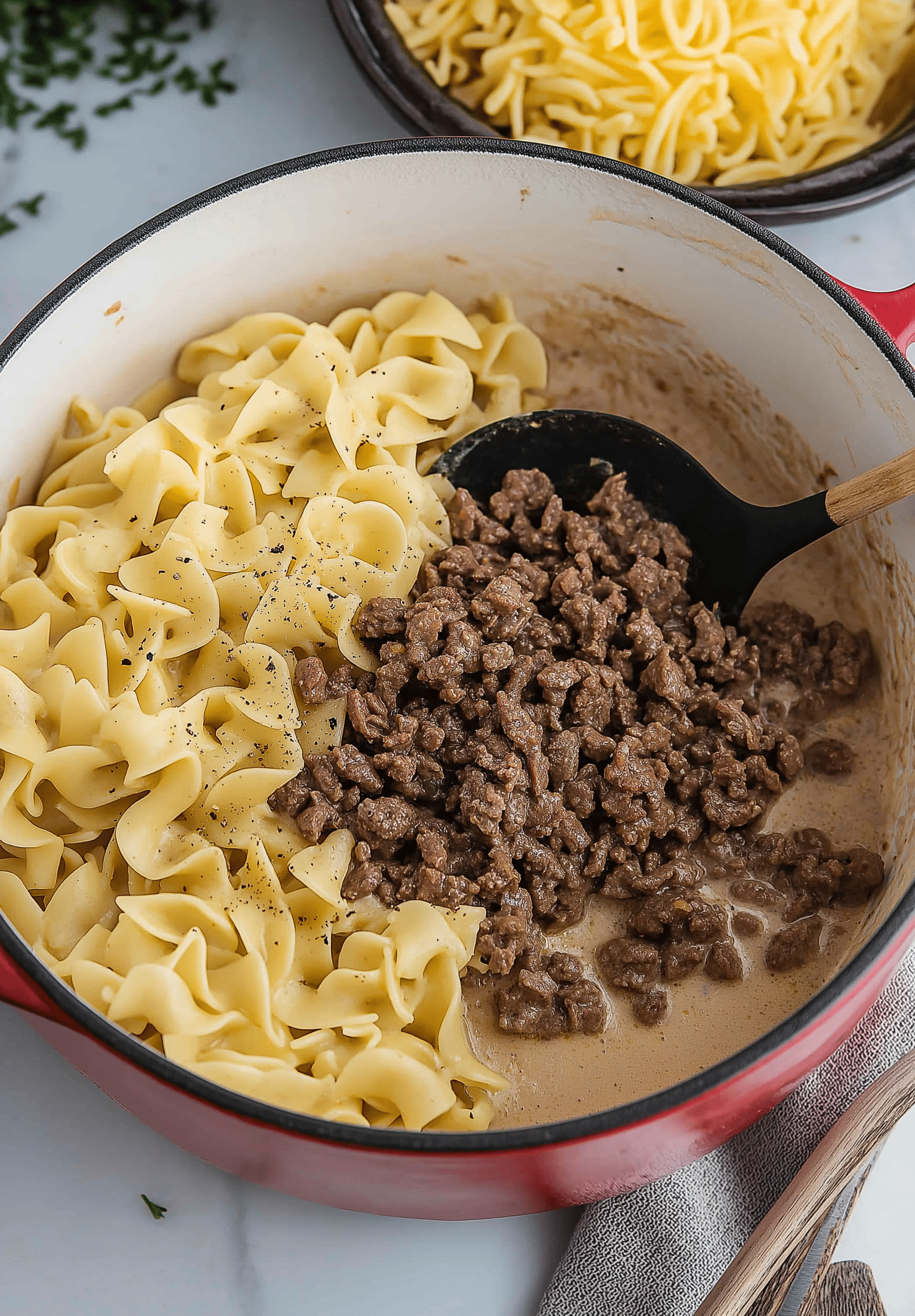 Ground Beef Stroganoff - Cooking Up Memories