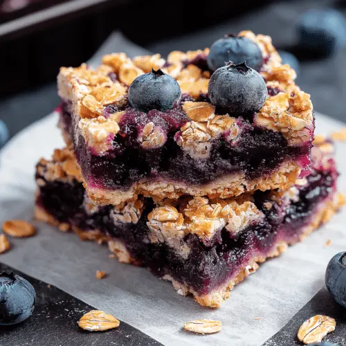 Blueberry Oatmeal Breakfast Bars [50 Minutes]