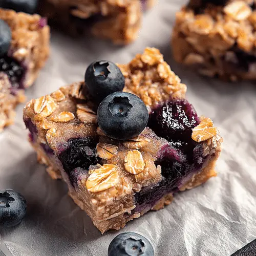 Blueberry Oatmeal Breakfast Bars [50 Minutes]