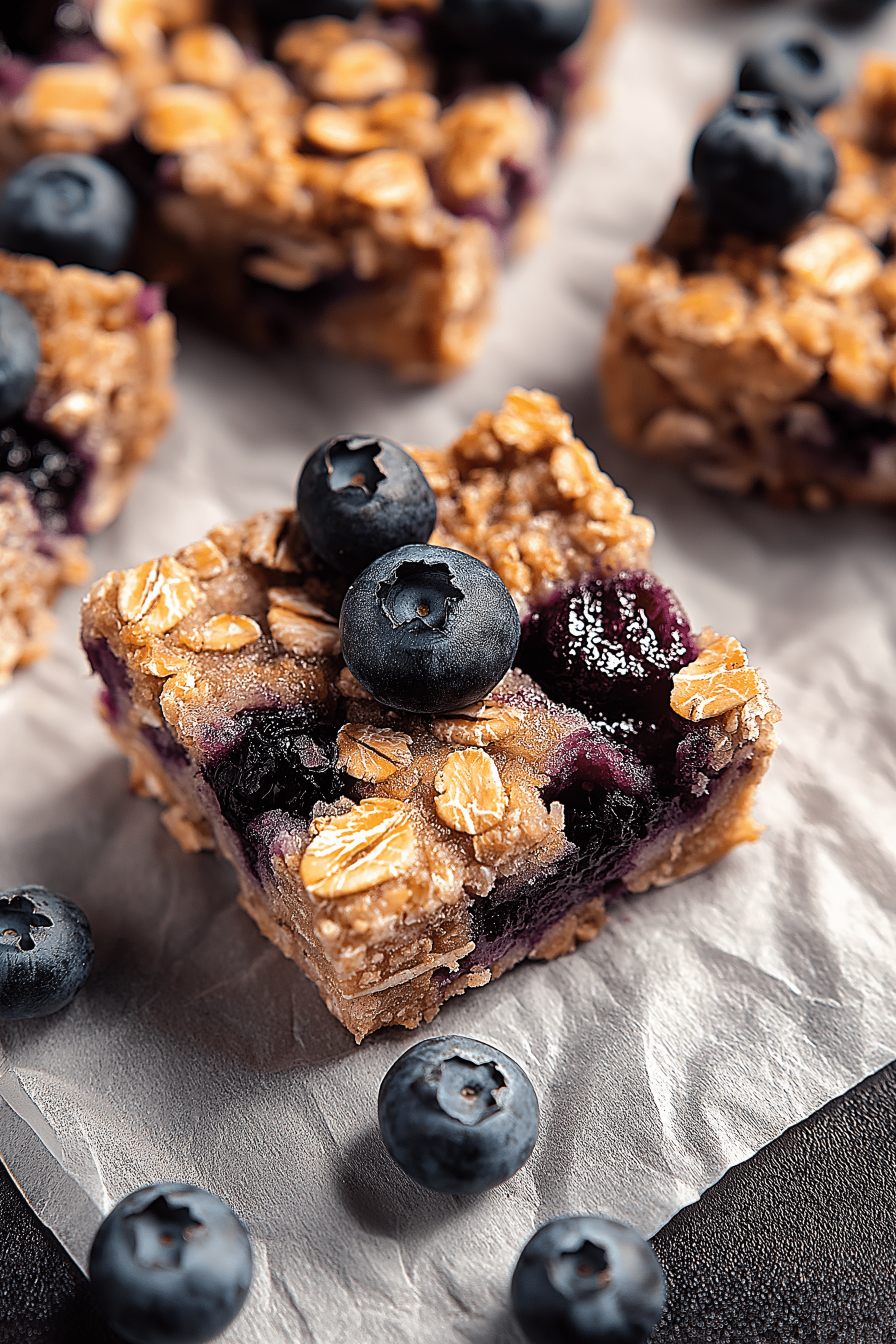 Blueberry Oatmeal Breakfast Bars [50 Minutes]