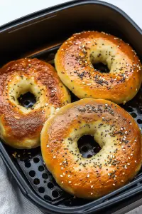 Simple 3 Ingredient Protein Bagels - Air Fryer Recipe