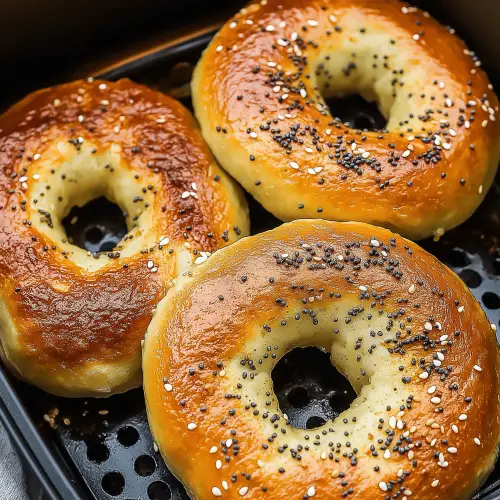 Simple 3 Ingredient Protein Bagels - Air Fryer Recipe