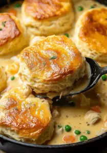 Chicken Pot Pie with Biscuits