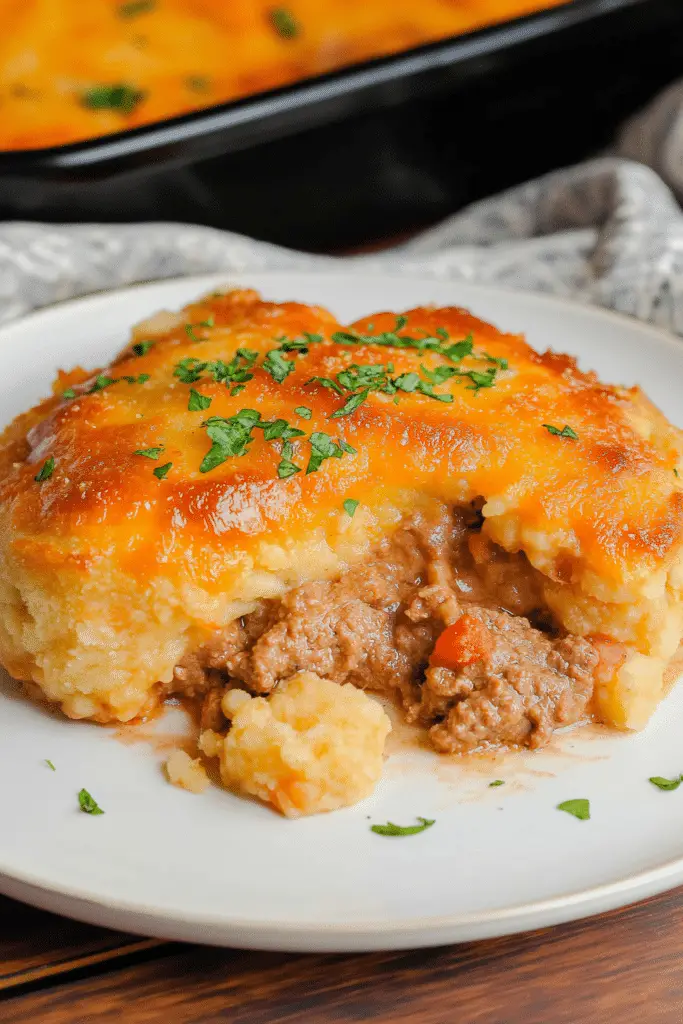 Cheddar Bay Ground Beef Cobbler