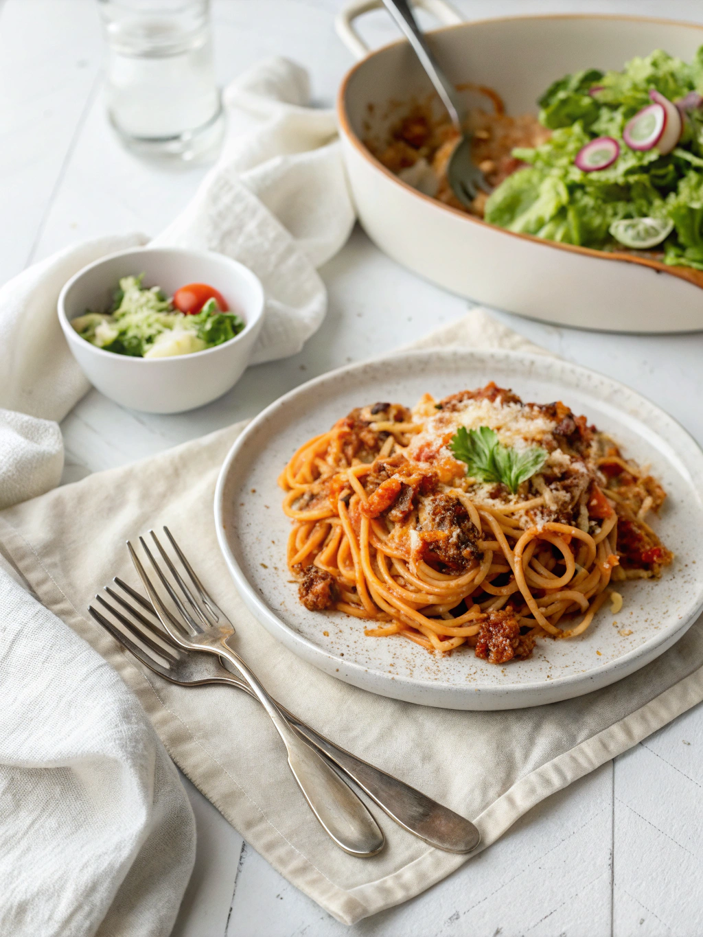 spaghetti casserole recipe serving suggestion