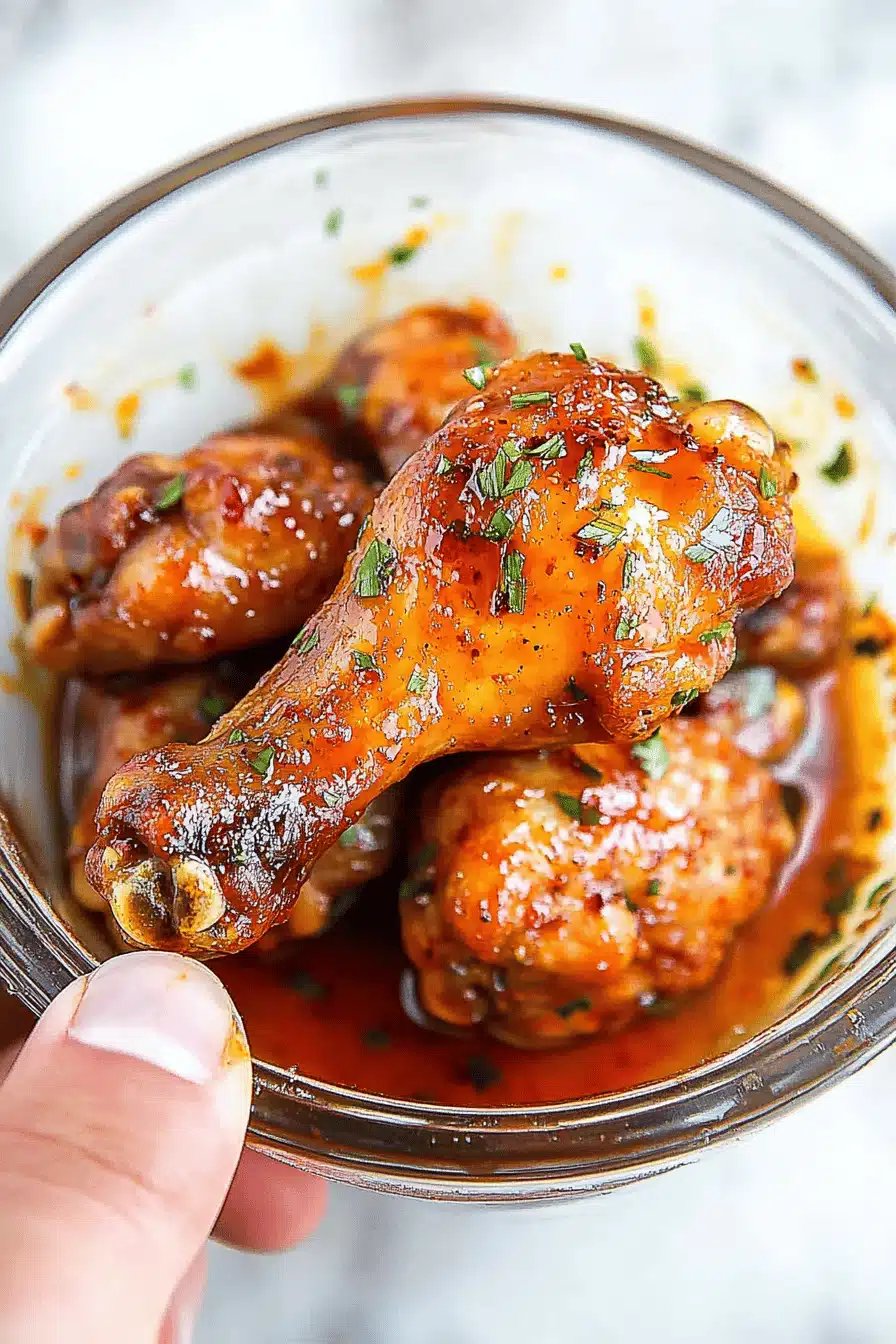 Air-Fried Sweet Chili Chicken Wings Final Dish Presentation