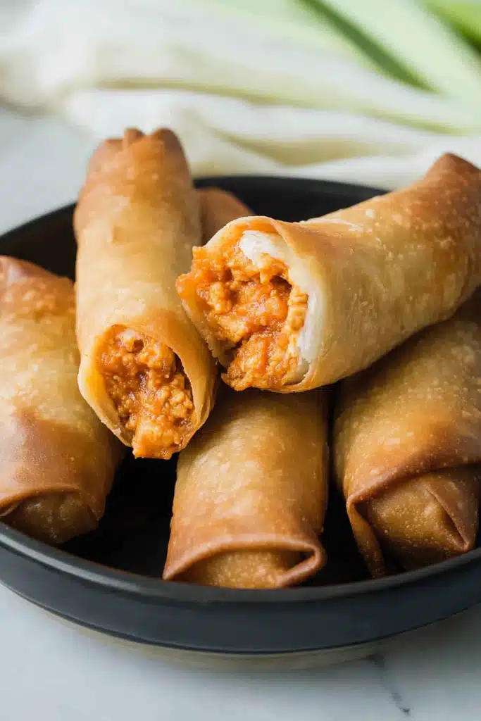 Air Fryer Buffalo Chicken Egg Rolls