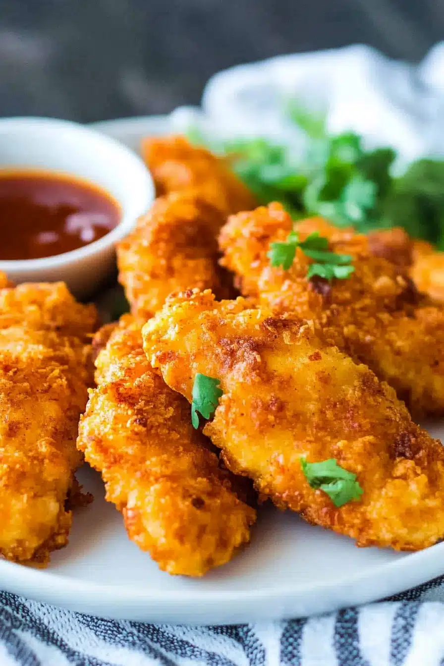 Air Fryer Chicken Tenders Final Dish Presentation