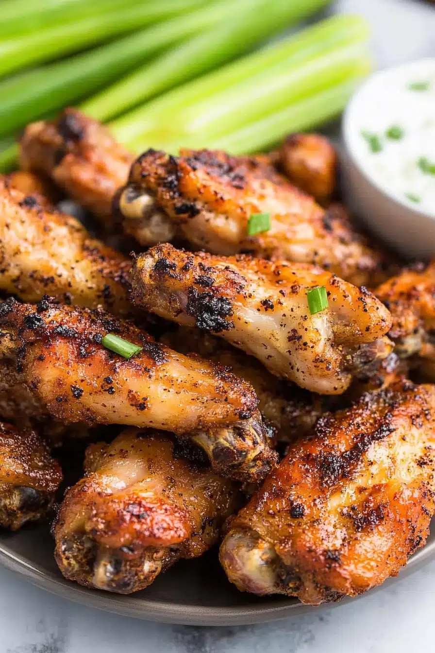 Air Fryer Chicken Wings Recipe Final Dish Presentation