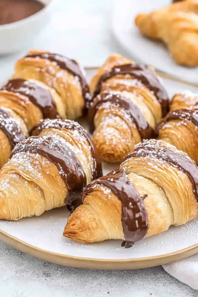 Air Fryer Chocolate Croissants