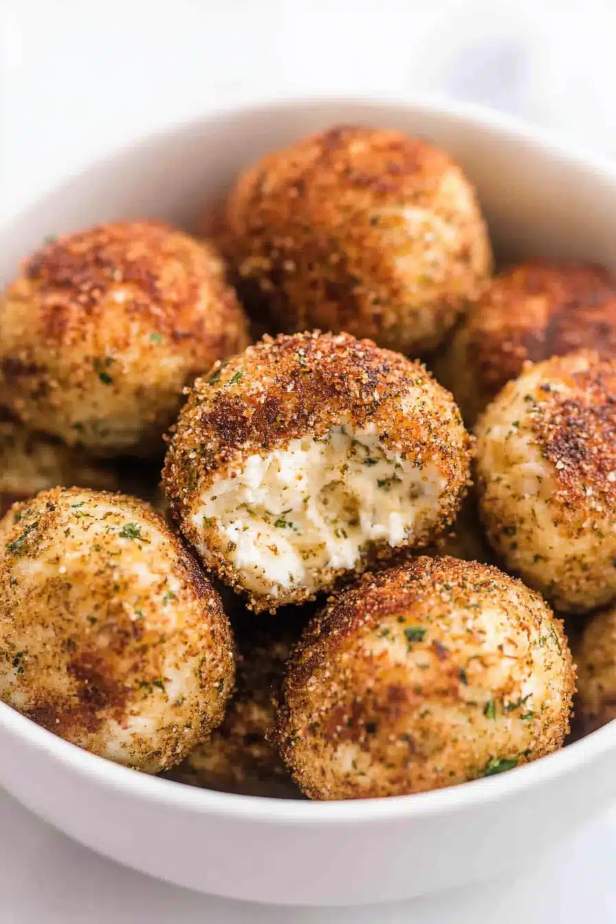 Air Fryer Mozzarella Balls Final Dish Presentation