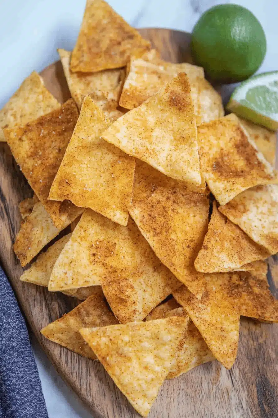 Air Fryer Tortilla Chips Final Dish Presentation