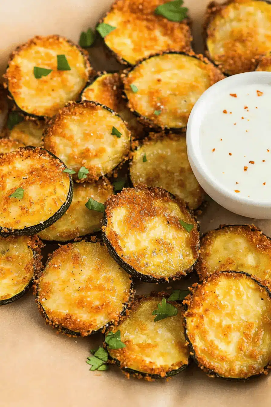 Air Fryer Zucchini Chips Final Dish Presentation