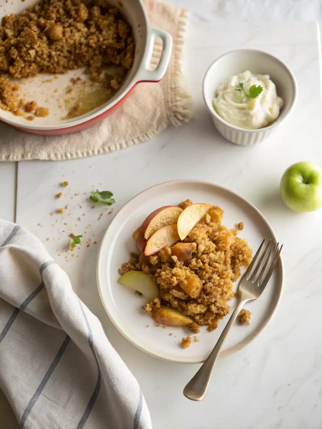 Apple Crisp Recipe serving suggestion