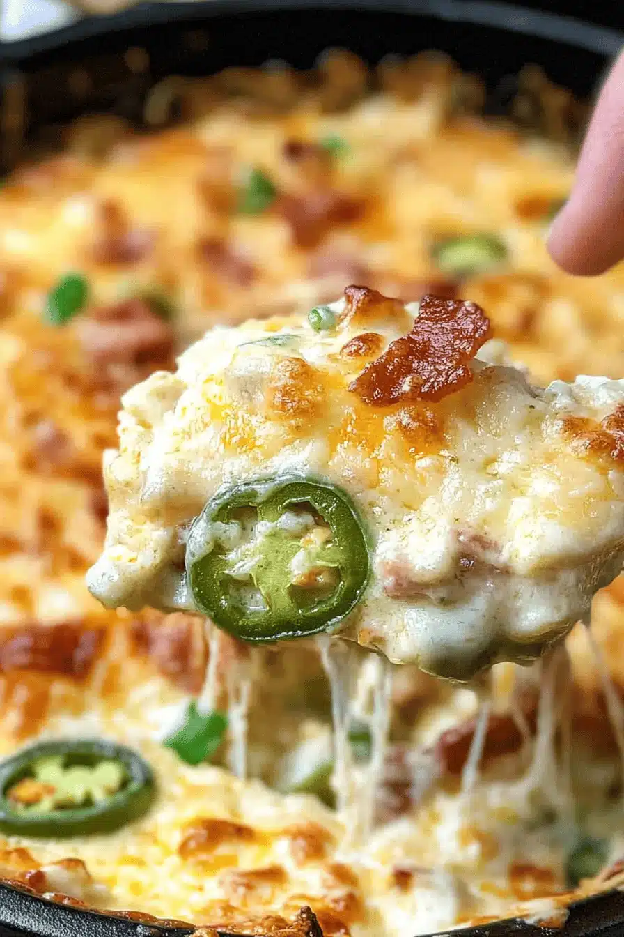 Bacon Jalapeño Popper Dip Final Dish Presentation
