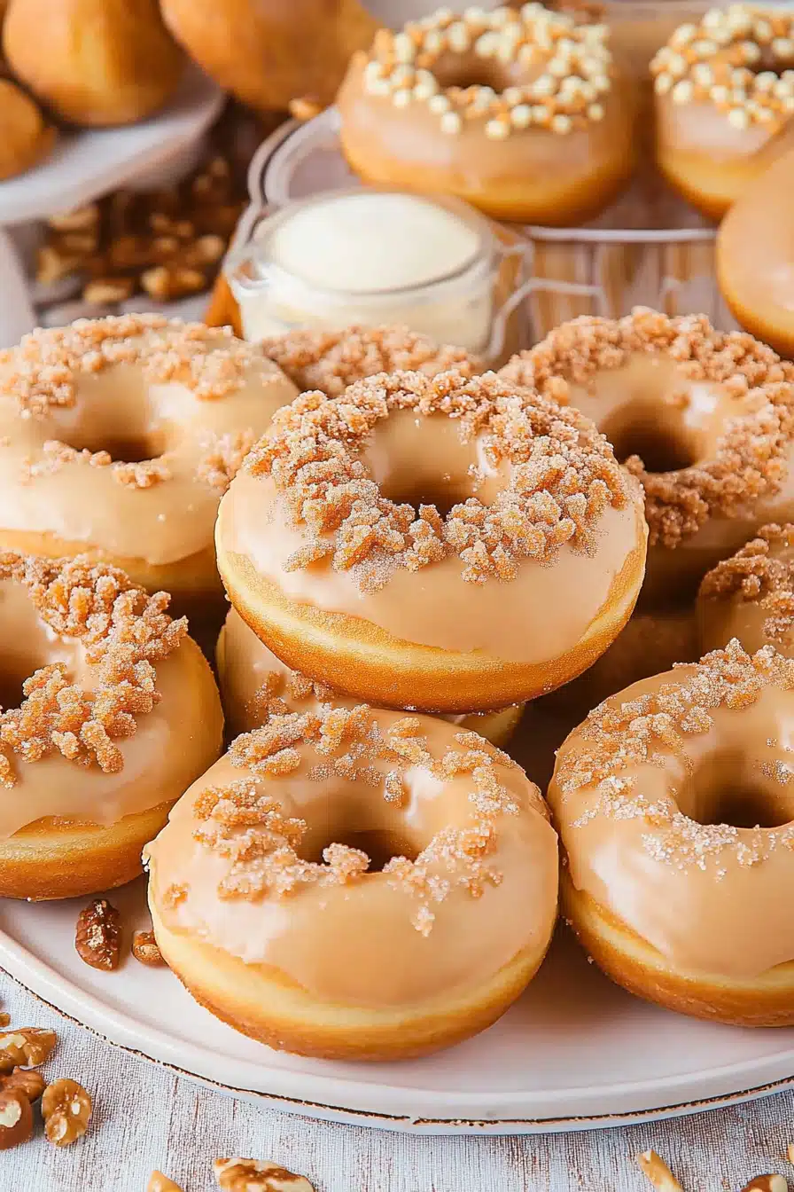 Baked Brown Sugar Glazed Donuts Final Dish Presentation