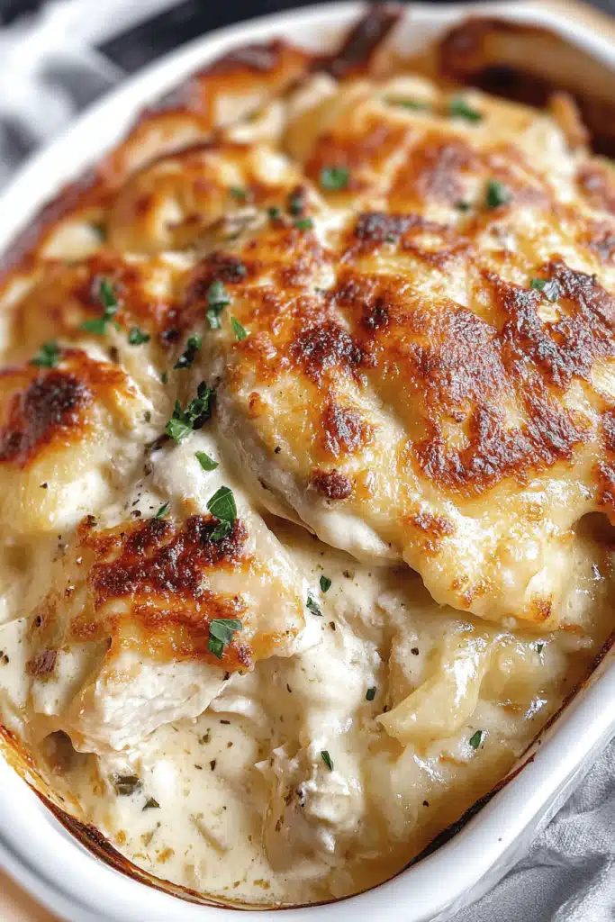 Baked Chicken Alfredo