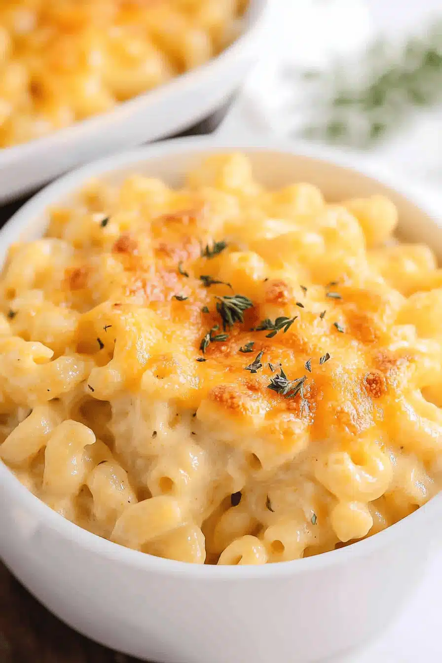 Baked Macaroni Cheese Recipe Final Dish Presentation