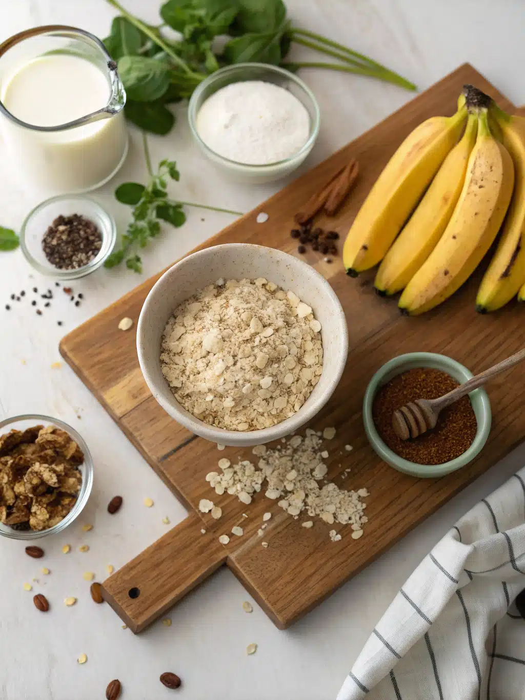 Banana Bread Overnight Oats ingredients