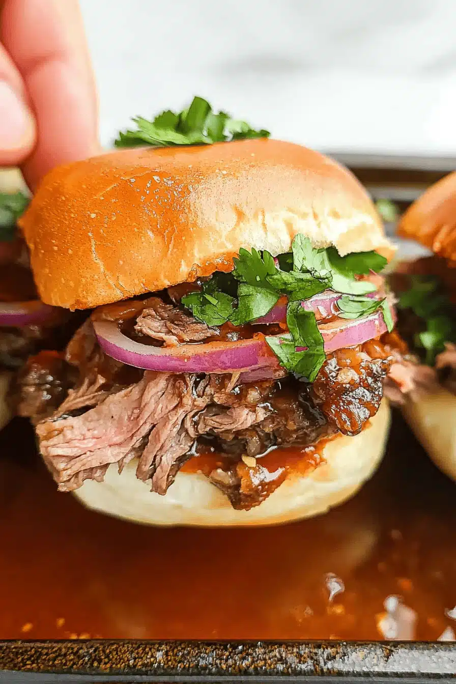 Beef Birria Sliders Final Dish Presentation