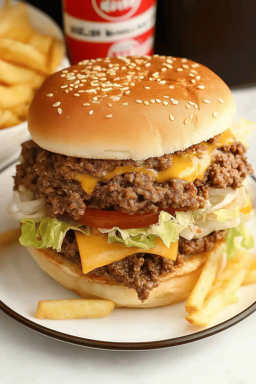 Big Mac Sloppy Joes Final Dish Presentation