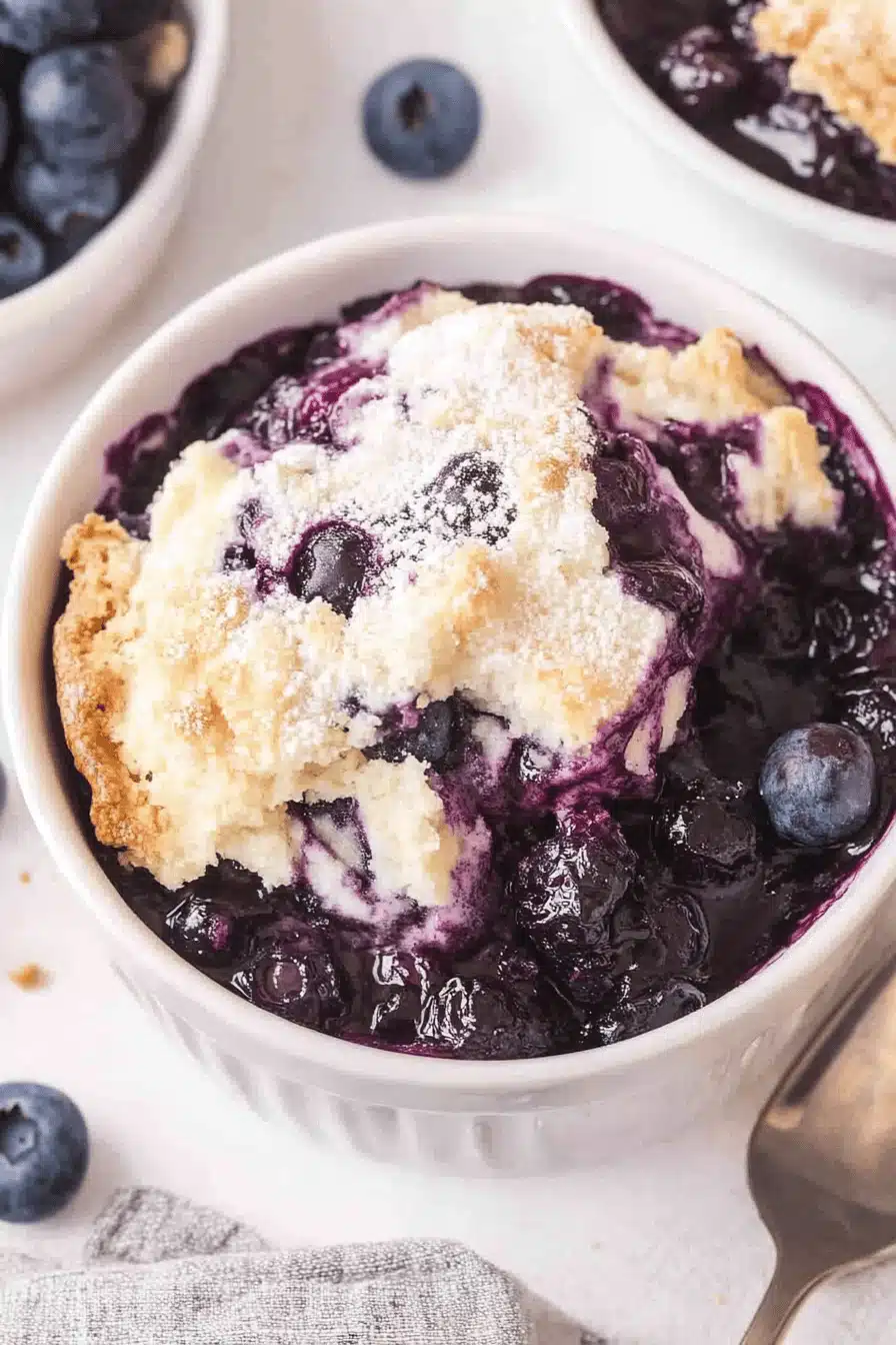 Blueberry Cobbler Recipe Final Dish Presentation