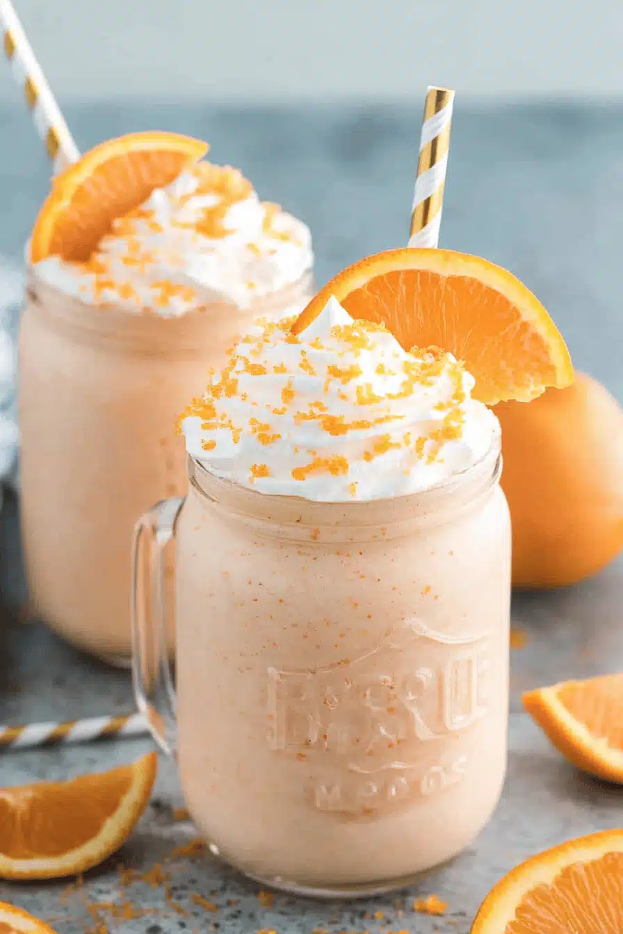 Boozy Orange Creamsicle Milkshake Final Dish Presentation