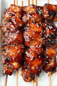 Bourbon Chicken Skewers Recipe