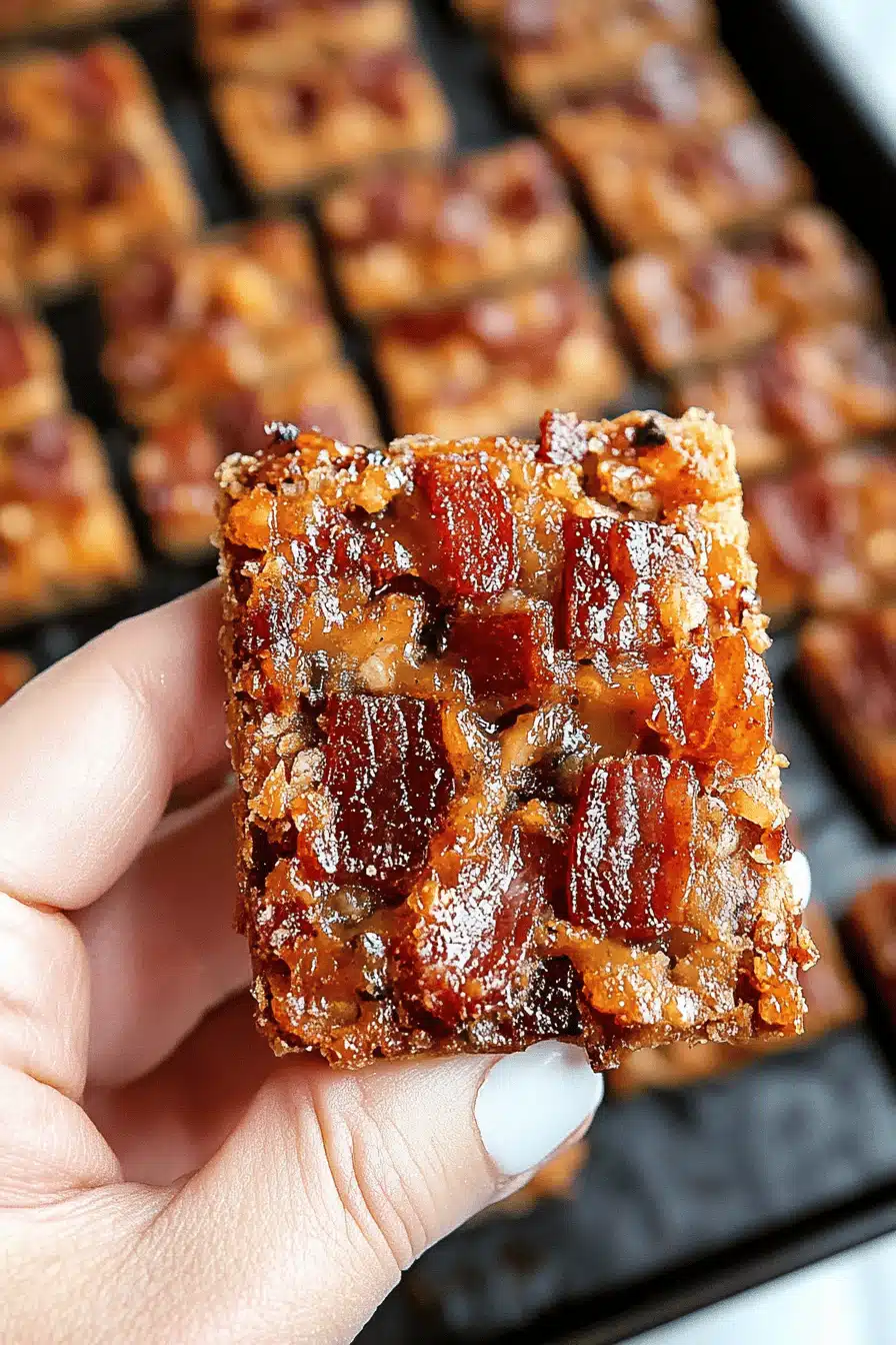 Boursin Candied Bacon Crackers Final Dish Presentation