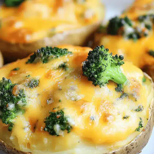 Broccoli Cheddar Twice Baked Potatoes
