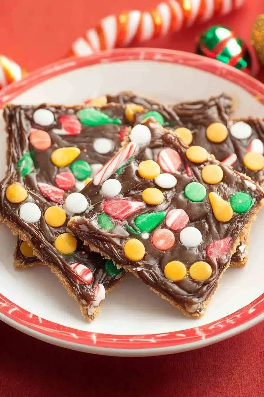 Buddy the Elf Christmas Crack Final Dish Presentation