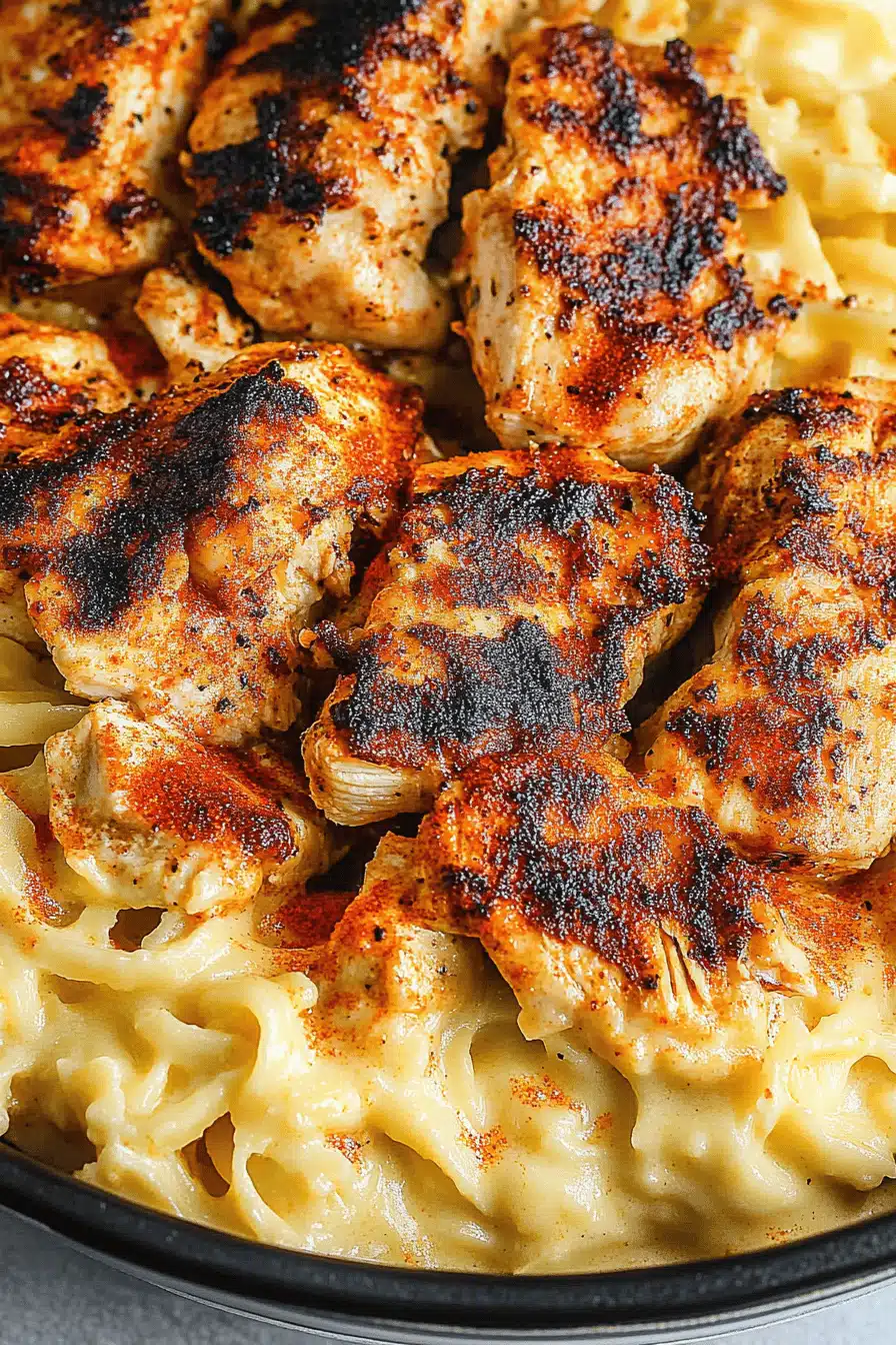 Cajun Chicken Alfredo Final Dish Presentation