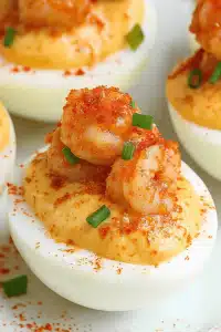 Cajun Firecracker Shrimp Deviled Eggs
