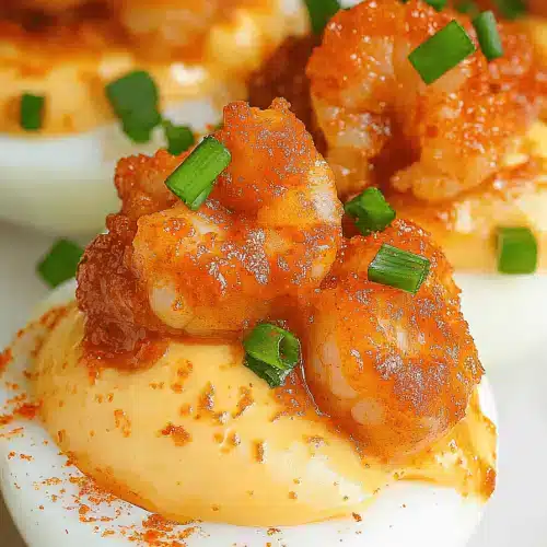 Cajun Firecracker Shrimp Deviled Eggs
