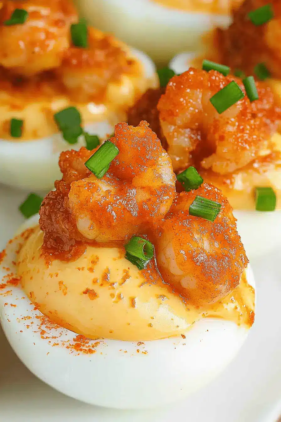 Cajun Firecracker Shrimp Deviled Eggs ingredients