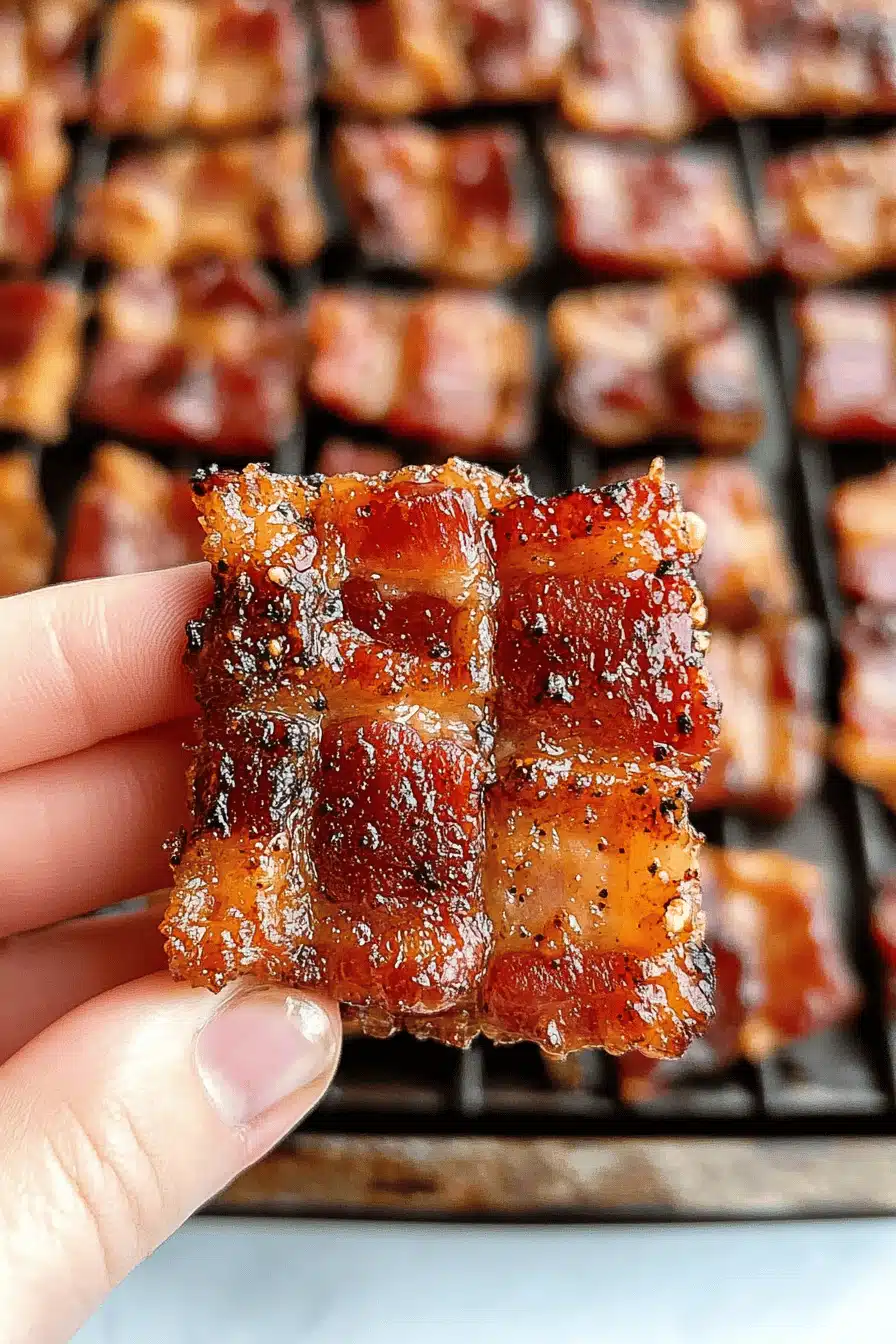 Candied Bacon Crackers Final Dish Presentation