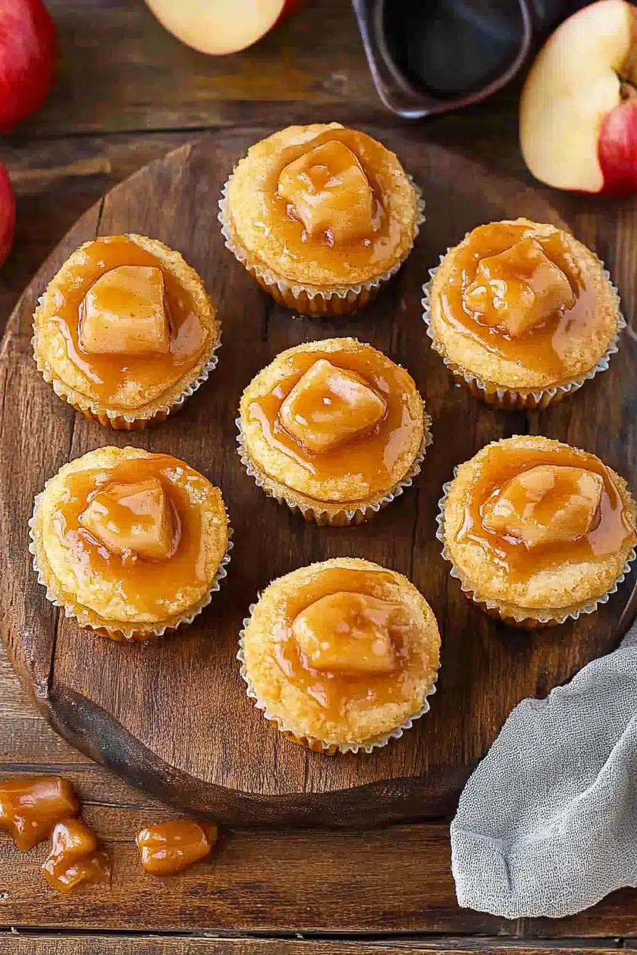 Caramel Apple Cake Cups Final Dish Presentation