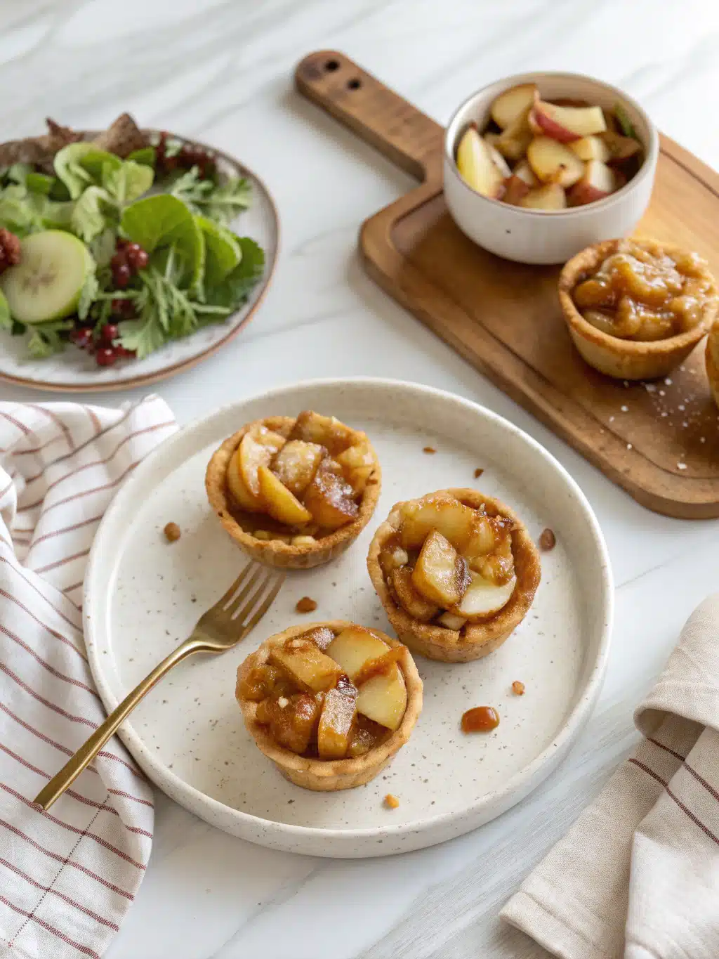 Caramel Apple Cake Cups serving suggestion
