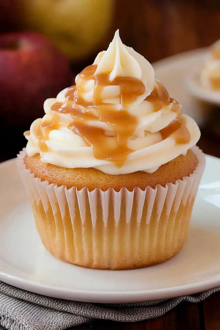 Caramel Apple Cupcakes Final Dish Presentation
