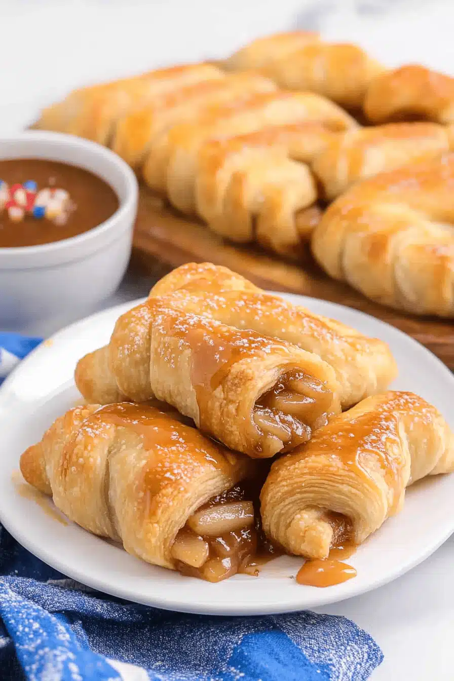 Caramel Apple Pie Crescents Final Dish Presentation