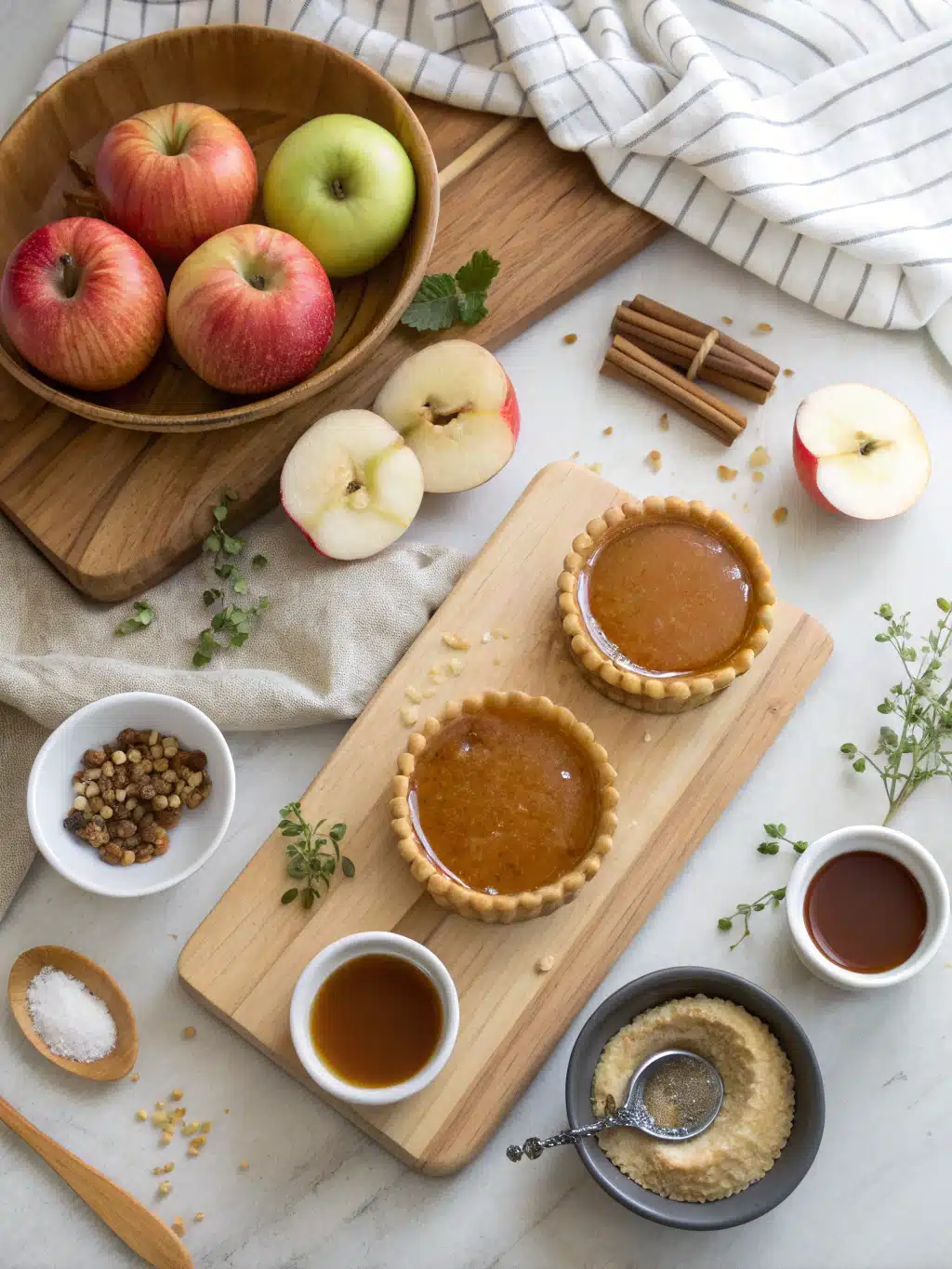 Caramel Apple Tarts ingredients
