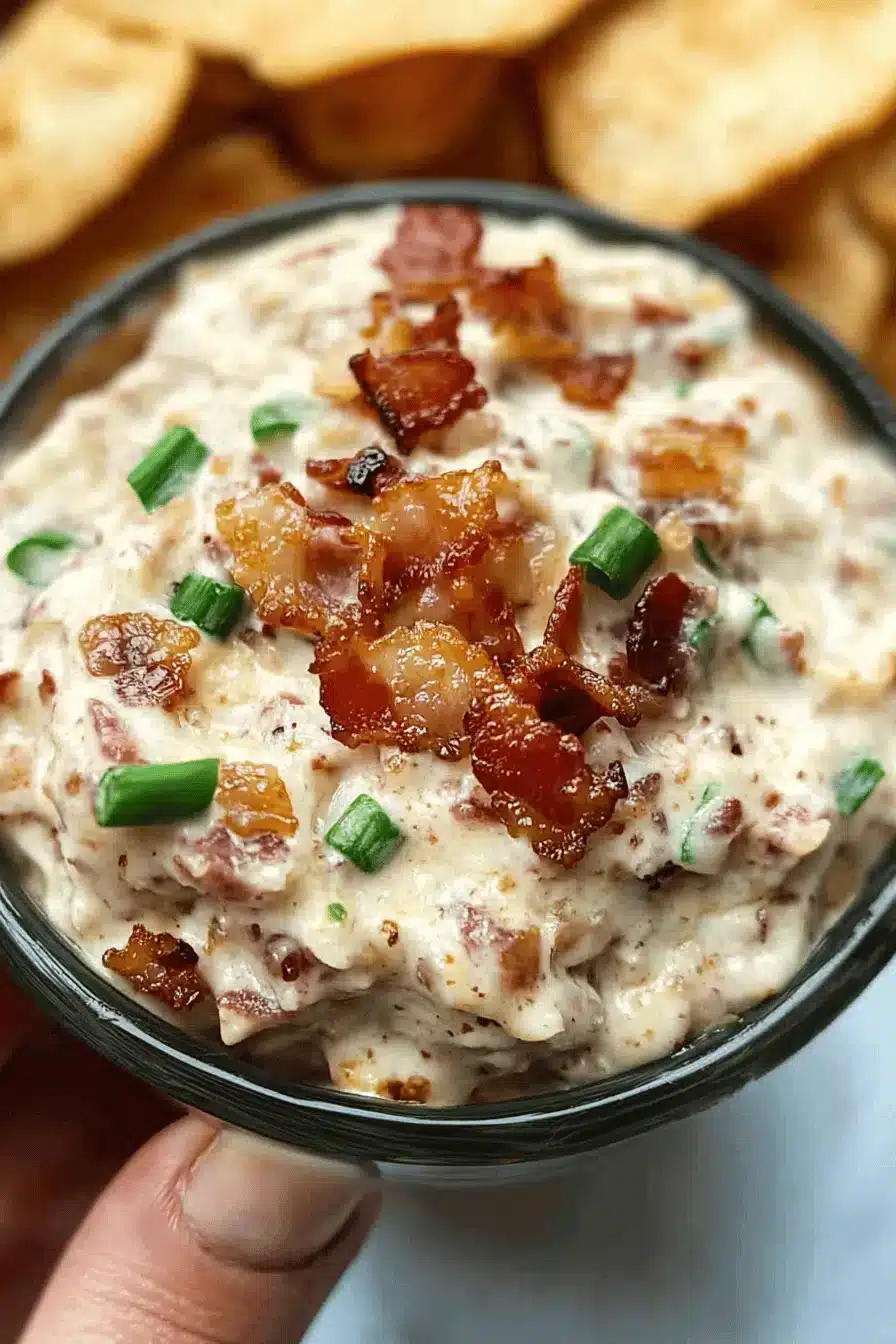Caramelized Onion Bacon Dip ingredients