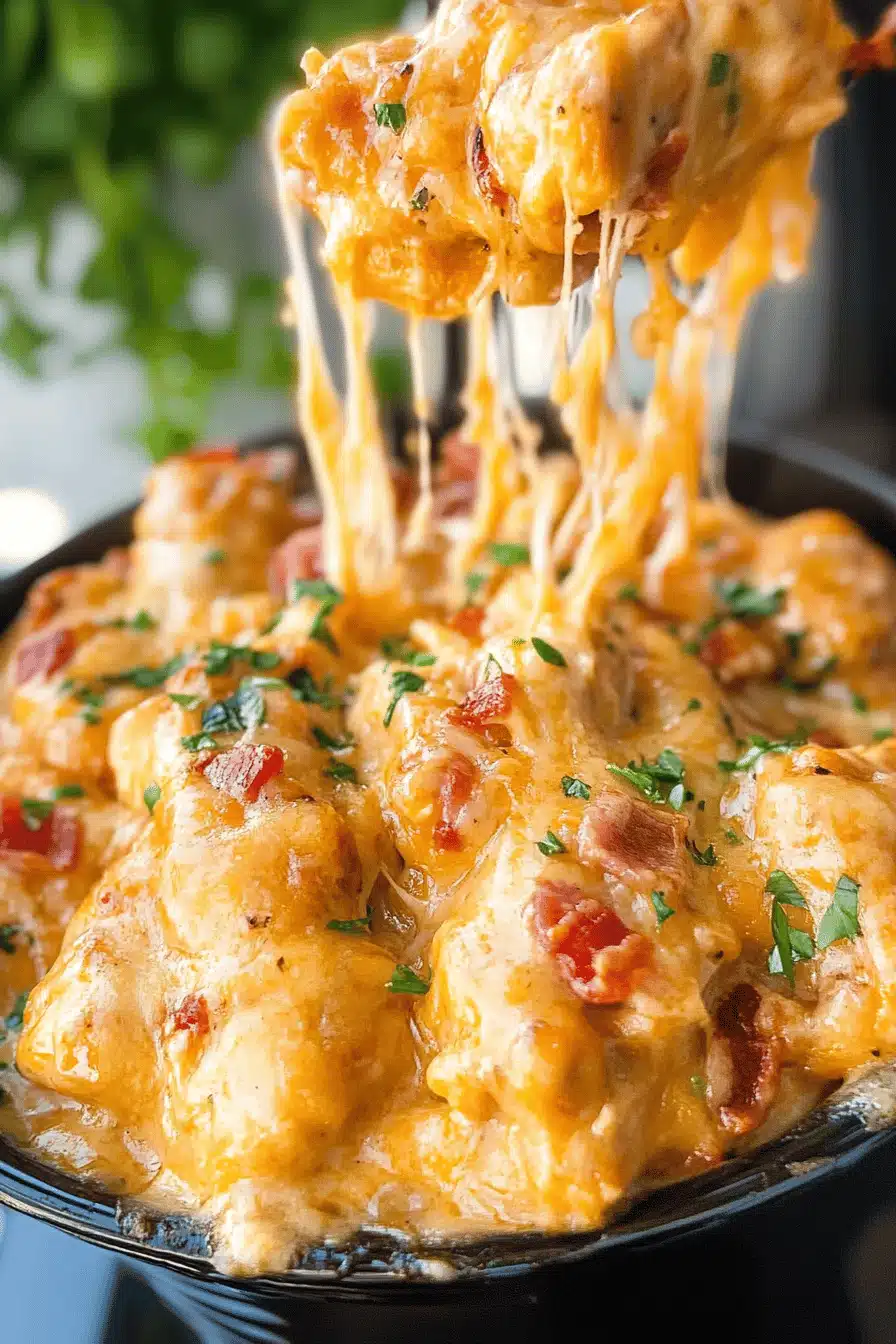 Cheddar Bacon Ranch Chicken Final Dish Presentation