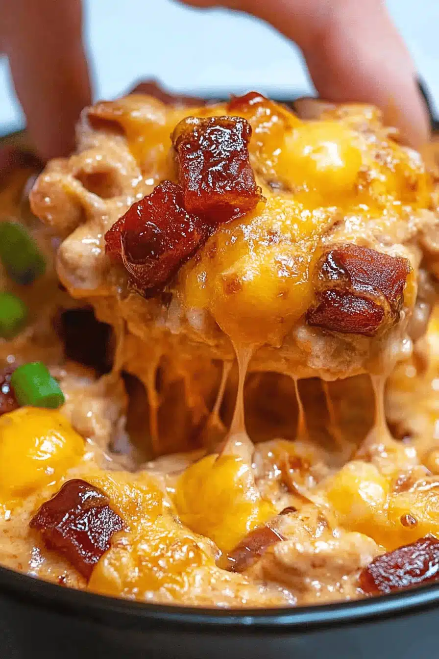 Cheesy Barbecue Chicken Dip Final Dish Presentation