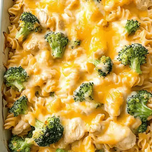 Cheesy Broccoli Chicken Pasta Bake