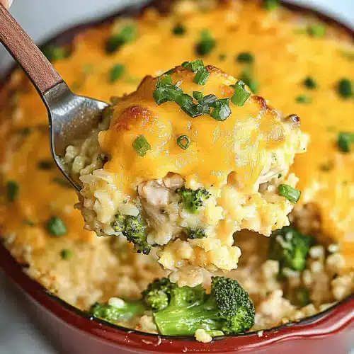 Cheesy Chicken Broccoli Rice Casserole