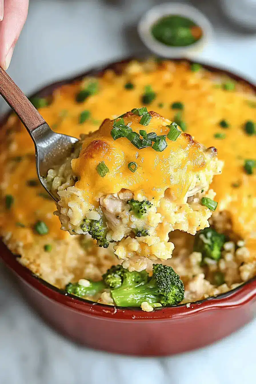 Cheesy Chicken Broccoli Rice Casserole ingredients