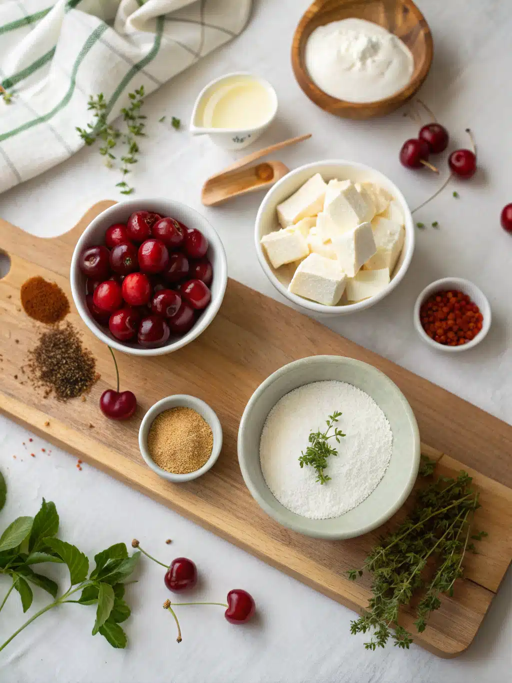 Cherry Cheesecake Recipe ingredients